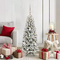 Dirbtinė Kalėdų eglutė su 150 LED s stovu Balta 120 cm