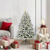 Dirbtinė Kalėdų eglutė Žalia ir balta 120 cm PVC ir metalas