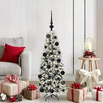 Dirbtinė Kalėdų eglutė su 150 LED s stovu Balta 120 cm