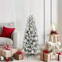 Dirbtinė Kalėdų eglutė su 150 LED s stovu Balta 120 cm