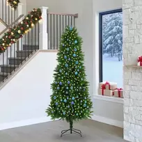 Kalėdų eglutė su 300 LED s stovu Žalia 240 cm PE