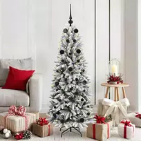 Dirbtinė Kalėdų eglutė su 150 LED s stovu Balta 150 cm