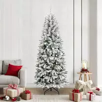 Dirbtinė Kalėdų eglutė su 300 LED s stovu Balta 210 cm
