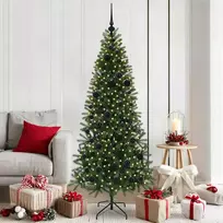 Dirbtinė Kalėdų eglutė su 300 LED Žalia 180 cm PE ir PVC