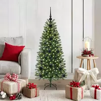 Dirbtinė Kalėdų eglutė su 150 LED Žalia 120 cm PE ir PVC