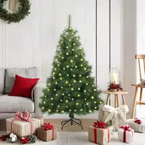 Dirbtinė Kalėdų eglutė su 150 LED Žalia 120 cm PE ir PVC