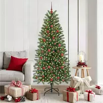 Dirbtinė Kalėdų eglutė su 300 LED Žalia 180 cm PE ir PVC