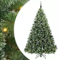 Dirbtinė Kalėdų eglutė su 300 LED Žalia 210 cm PE ir PVC