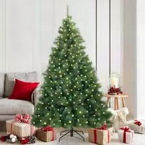 Dirbtinė Kalėdų eglutė su 300 LED Žalia 180 cm PE ir PVC