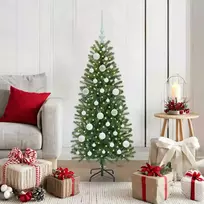 Dirbtinė Kalėdų eglutė su 150 LED Žalia 120 cm PE ir PVC