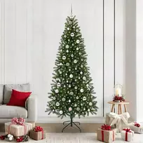 Dirbtinė Kalėdų eglutė su 300 LED Žalia 210 cm PE ir PVC