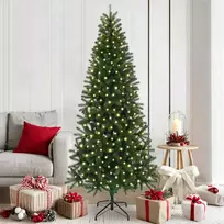 Dirbtinė Kalėdų eglutė su 300 LED Žalia 180 cm PE ir PVC