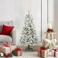 Dirbtinė Sulankstoma Kalėdų Eglutė Balta 120 cm PE ir PVC