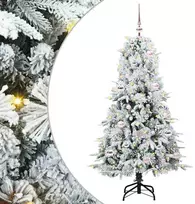 Dirbtinė Sulankstoma Kalėdų Eglutė Balta 150 cm PE ir PVC