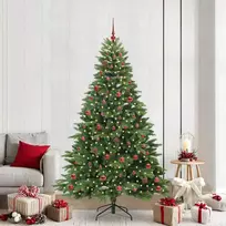 Dirbtinė Kalėdų eglutė su 300 LED Žalia 210 cm PE ir PVC