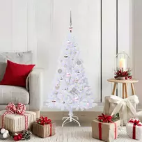 Dirbtinė Kalėdų eglutė su 150 LED Balta 120 cm PVC ir Plienas