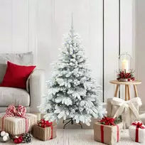 Dirbtinė Kalėdų eglutė su 150 LED Balta 120 cm PE ir PVC