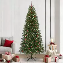 Dirbtinė Kalėdų eglutė su 300 LED Žalia 240 cm PE ir PVC