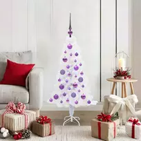 Dirbtinė Kalėdų eglutė su 150 LED Balta 120 cm PVC ir plienas