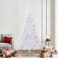 Dirbtinė Kalėdų eglutė su 300 LED Balta 240 cm PVC ir Plienas
