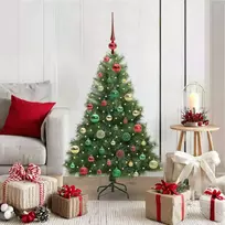 Dirbtinė Kalėdų eglutė su 150 LED Žalia 120 cm PE ir PVC