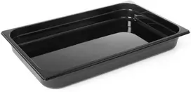 Gastronorm indas GN 1/1, pagamintas iš juodo polikarbonato, 530x325x100mm, 14L Hendi 862223