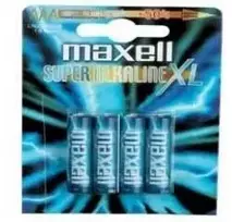 Maxell šarminės baterijos LR-03 AAA 4 vnt. pakuotė, Vienkartinės baterijos, Šarminės, 1,5 V, 4 vnt., AAA