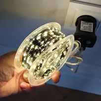 Eu Sandelis Lauko / vidaus Kalėdų eglutės girlianda su pulteliu, 500 LED 50m, šiltai balta LAMP48