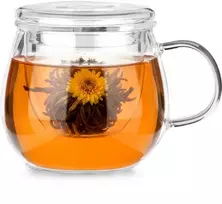 Stiklinis puodelis su arbatinuku Vilde 400 ml