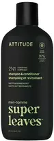 Attitude Vyrų stiprinamasis šampūnas ir kondicionierius 2in1 Super Leaves Matcha & Bergamot (šampūnas ir kondicionierius) 415 ml