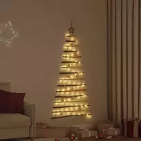 Kalėdų eglutė su 80 LED Natūrali 150 cm masyvi uosio mediena