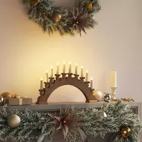 Kalėdų žvakių arkos su 10 LED žvakių Ruda 47 x 5 x 29 cm
