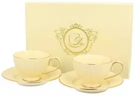 Bikuvalt DUO Porcelianiniai espresso puodeliai su lėkštutėmis 120ml 2vnt,Nina