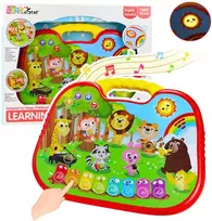 Lean Toys Interaktyvi mokomoji lenta gyvūnų garsai su pianinu