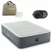 Intex Pripučiamas oro čiužinys, dvigubas, su elektrine pompa, patogus dviem asmenims, nešiojamas kempingo čiužinys