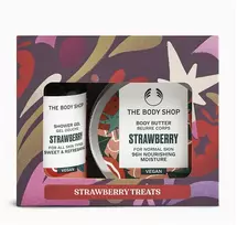 The Body Shop G1 Strawberry Giftset, strawberry shower gel 60ml, strawberry body butter 50ml