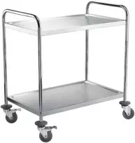 Waiters trolley, two-shelf, screw-mounted