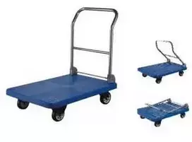 Trolley with folding handle