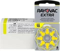 Elementai klausos aparatams Rayovac Extra V10AT 80 vnt.