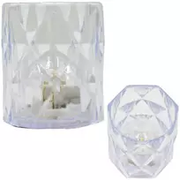 KOOPMAN mini dekoratyvinė lempa 6 cm šilta balta