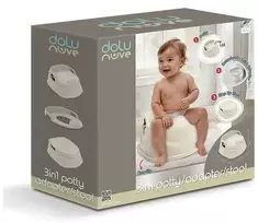 Wc puodukas-wc sėdynės adapteris-laiptelis 3in1 Dolu, smėlio spalvos, 7182