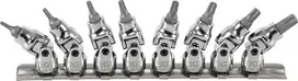 Grąžtas Bgs Technic Šarnyrinių įpresuotų antgalių rinkinys | 6.3 mm (1/4") | T-Star (Torx) T8 - T40 | 8 vnt. (9158)