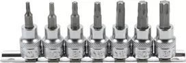 Grąžtas Bgs Technic Įpresuotų antgalių rinkinys | 10 mm (3/8") | T-Star (Torx) T15 - T50 | 7 vnt. (5108)