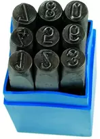 Skaičių išmušėjų komplektas Condor Werkzeug C0051/10; 10 mm; 9 vnt.
