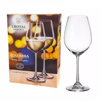 Crystalite Bohemia Taurės Columba baltam vynui 400ml, 2vnt