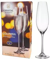 Crystalite Bohemia Taurės Columba šampanui 260ml, 2vnt