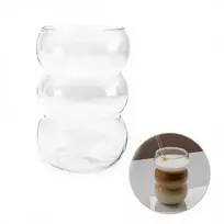 Eu Sandelis 550ml stiklinė su burbuliukais 1 vnt., skirta kavos latte ilgiesiems gėrimams SZK202
