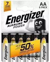 Energizer battery Alkaline Power AA DHP6