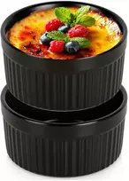 Vilde Kepimo indeliai porcelianiniai juodi 260 ml 2 vnt.