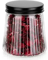 Stiklinis maisto produktų indas su metaliniu dangteliu 700 ml